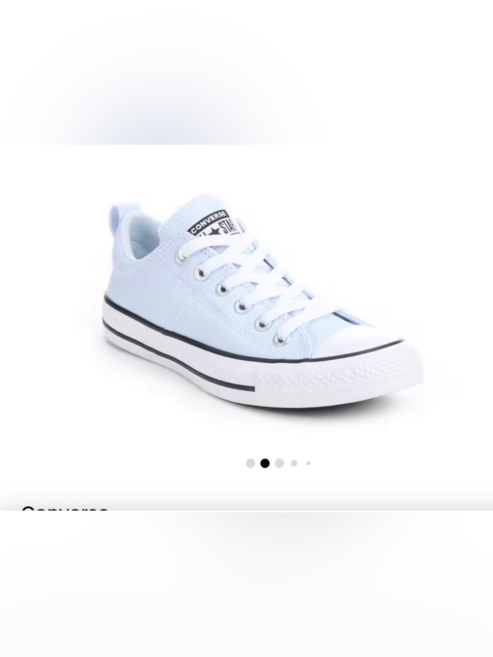 Converse Women’s (Unisex) Low Top Canvas Sneakers in color Blue Supermoon.